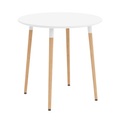 Esstisch GRELIA rund 80 cm weiss/natur