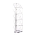 Schuhregal 5 Tablare 28 x 21 x 101 cm transparent/grau