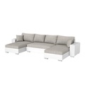 Sofas Kalm, Ecksofa EROS grau weiss