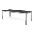 Granittisch Edelstahl 220 x 95 x 75 cm
