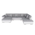 Sofas Kalm, Sofa ARIA links weiss grau