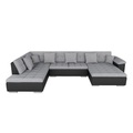 Sofas Kalm, Sofa ARIA rechts schwarz grau