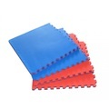 Bodenmatte 61 x 61 x 2 cm blau rot 4er Set