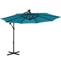 Sonnenschirm Ampelschirm BAY mit LED 300 cm blau