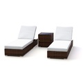Mark Sunl, Rattan Gartenliegen Set braun