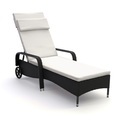 Rattan Gartenliege MAYA schwarz