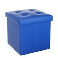 undefined, Sitzwürfel Leder BEN blau