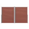 R - Seitenmarkisen, Doppelseitenmarkise 180 x 600 cm braun