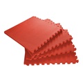 Bodenmatte 61 x 61 x 2 cm rot 4er Set
