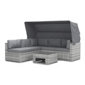 Rattanlounge COMO grau