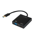 LogiLink USB / VGA / HDMI Adapter [1x USB 3.0 Stecker A - 1x VGA-Buchse, HDMI-Buchse] Schwarz