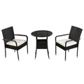 Gartenset FLORIDA Rattan schwarz