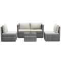 Mark Sunl, Rattan Lounge CAGLIARI grau