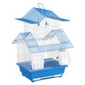Vogelkäfig 30 x 23 x 45 cm weiss/blau