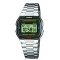 Casio Chronograph Armbanduhr A163WA-1QES (L x B x H) 36.8 x 33 x 9.1 mm Silber Gehäusematerial=Edelstahl Material