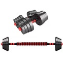 GymUniverse 30kg 3 in 1 Hantelset Kurzhanteln + Langh. Supergrip Version aus Zement und Eisen