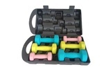 Swiss Gym, 6x Gymnastikhanteln Set 12kg mit Koffer Vinyl Gusseisen