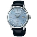 Seiko Srpb43j1 Vorbote Silber & automatische Herrenuhr Leder schwarz Edelstahl