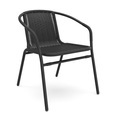 Gartenstuhl Rattan schwarz