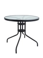 Gartentisch rund 80 cm schwarz