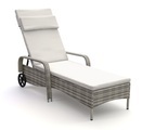Rattan Gartenliege MAYA grau