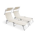 Liegestuhl LETTINO 2er Set beige