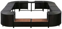 Whirlpool Rattan Umrandung quadratisch