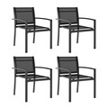 Gartenstuhl 4er Set anthrazit