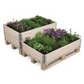 Paletten, Hochbeet 2er SET mit Paletten