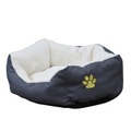 Hundebett PFÖTCHEN L grau