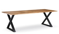 Esstisch Holz ACACIA X-Fuss 200 x 90 cm