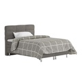 undefined, Boxspringbett MIDNIGHT 140 x 200 cm grau