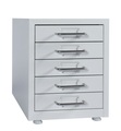 R - Aktenschrank, Korpus mit 5 Schubladen weiss