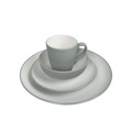 Geschirr-Set Melamin 16-teilig grau