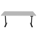 Stehpult elektrisch grau/schwarz 160 x 80 cm