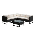 R - Ipro, Rattanlounge CAPITOLA braun / weiss