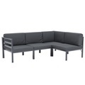 Lounge SAMBIA 4-teilig anthrazit