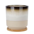 undefined, Blumentopf Keramik weiss/beige