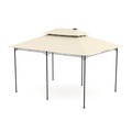 Gartenpavillon Dach LED 3 x 4 m beige