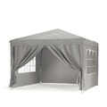Pavillon Partyzelt 3 x 3 m grau inkl. 4 Seitenwände