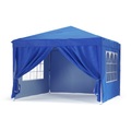 Pavillon Partyzelt 3 x 3 m blau inkl. 4 Seitenwände