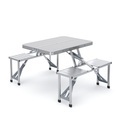 undefined, Campingtisch Garnitur klappbar 85 cm silber