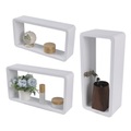 undefined, Wandregal NOVA 3er Set weiss