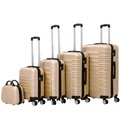 Reisekoffer Hartschalenkoffer AVA 5er Set champagner