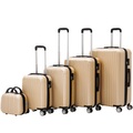 Reisekoffer Hartschalenkoffer LINN 5er Set champagner