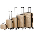 undefined, Reisekoffer Hartschalenkoffer NIA 5er Set champagner