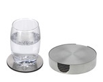 Glasuntersetzer 6er Set silber