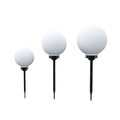 LED Solarlampe rund Set 3-teilig 20 / 25 / 30 cm