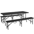 undefined, Campingtisch Garnitur klappbar 180 cm schwarz