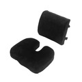 undefined, Orthopädisches Sitzkissen und Rückenkissen 2er Set schwarz